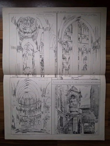 Antique lithograph c1884 - antique,