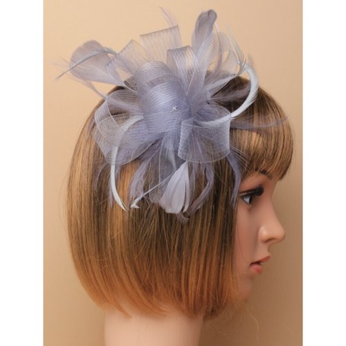 Grey sinamay large ribbon - sinamay,
