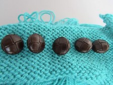 15mm Brown Football Buttons in Packs of 5, 10, 20