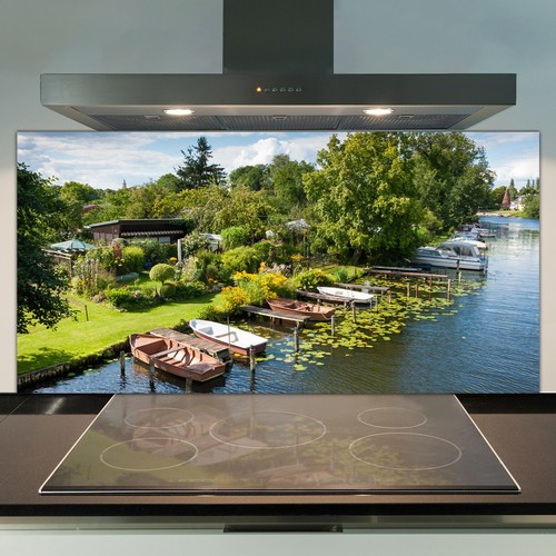 Glass kitchen splashback tile - glass,