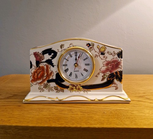 Vintage mason mantel - mason's, clock-