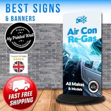 Air Conditioning Re Gas EcoFlex PAVEMENT SIGN, for Garage, MOT Station, Air Con