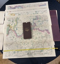 BACON 4 x Cloth Maps The Environs of London in a Slip Case SE SW NE NE Railways