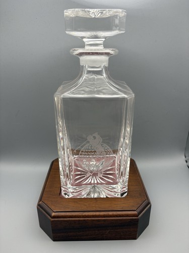 Vintage etched glass golfing - etched,