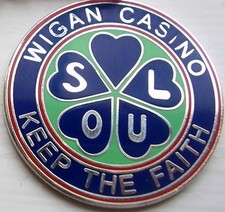 NORTHERN SOUL BADGE - WIGAN