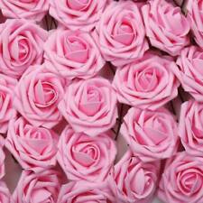50Pcs Large 7CM Artificial Flowers Foam Rose Heads Wedding Party Decor Bouque UK