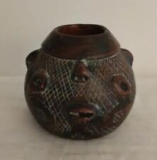 RARE large old Amazonian Marajoara Terra Cotta Pot, With Faces.