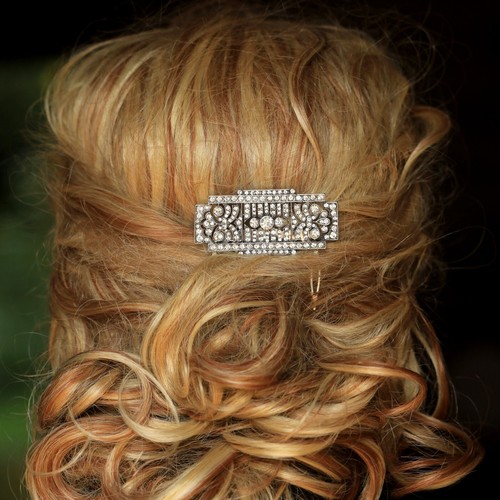 Hair comb art deco rectangular - hair,