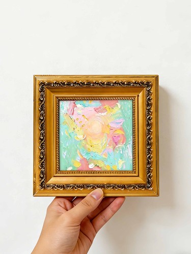 Blooming rose pastel - rose, ,pastel