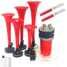12V Dixie Musical Air horns Dukes Of Hazzard 5 Trumpet Car Truck Air Horns Set