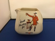 Rare Collectible Brains Ales & Stouts Hunting Pub Jug