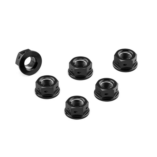 Aluminium sprocket nuts - aluminium, x6