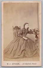CDV Named Victorian Lady Carte de Visite by Spicer of London