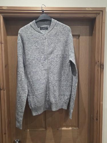 Mens grey zipped cardigan - mens, cardigan,