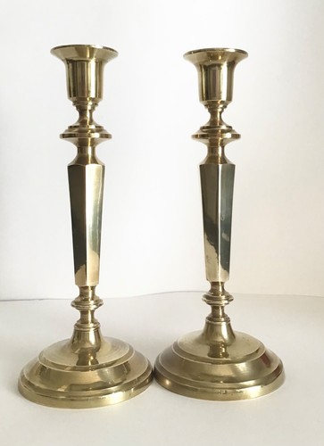 Pair vintage solid brass - solid,