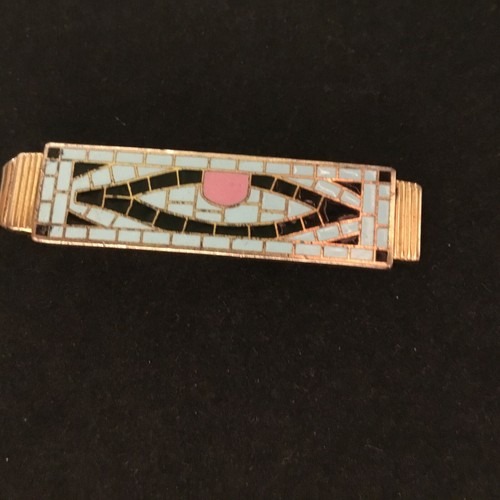 Vintage tie clip blue - clip, &