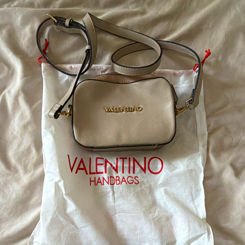 Valentino beige leather logo - beige,