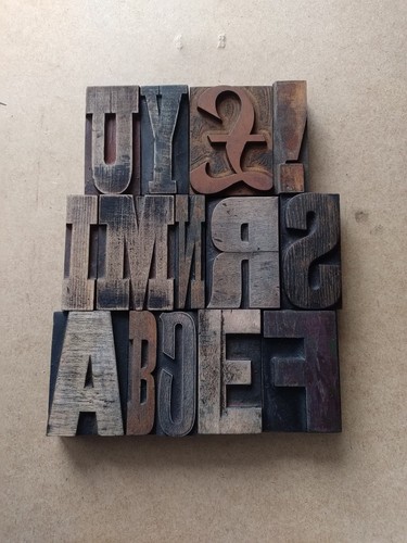 Vintage wooden letterpress - vintage,
