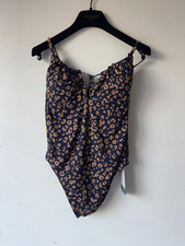 M&S MARKS & SPENCER NAVY MIX MATERNITY SWIMMING COSTUME SIZE 14