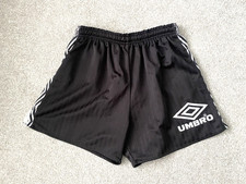 Umbro Pro Training Football Shorts Mens Large XL 34 inch Retro Vintage 90s Black