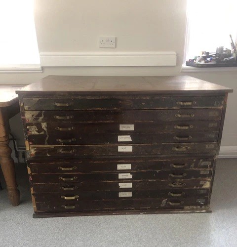 Vintage architects plan - plan, chest