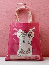 ANGELINA BALLERINA PINK" I ADORE PINK" SMALL GIRL'S PVC TOTE BAG 8×8 INCHES 