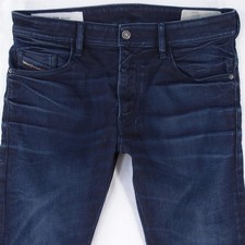 Mens Diesel THOMMER 084AY Stretch Slim Skinny Blue Jeans W33 W34 L34