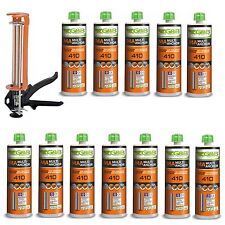 G&B Chemical Polyester Anchor Fixing Resin 12 x 410ml + Applicator Gun