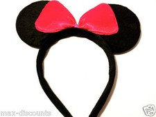 Childrens/Adults Mouse Ears with Bow Angelina Ballerina Fancy Dress / Hen Nights