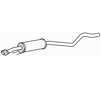 Centre exhaust middle - middle, silencer