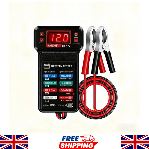 12v car battery - battery, tester