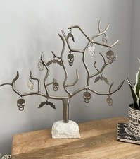 Tkmaxx Halloween Metal Heavy Spooky Willow Tree Bats Skulls Large Rare