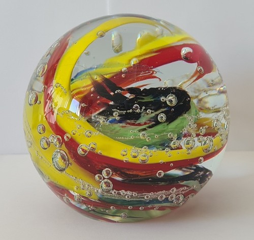 Vintage glass paperweight - vintage,