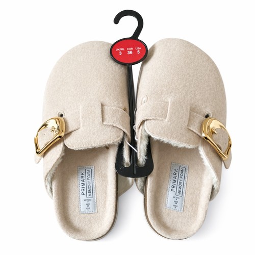 Women beige faux fur - beige, mule
