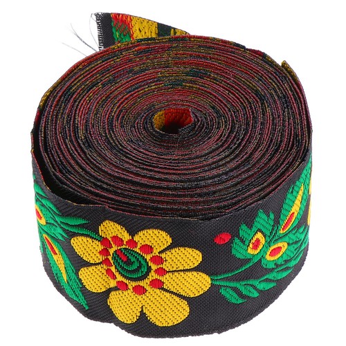 Black embroidered jacquard - black,
