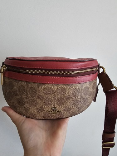 Coach logo red belt bum - coach,