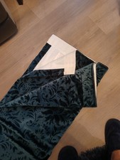 Teal soft cotton Velour type Curtains Suitable For Bay Window   66 W X 54 D