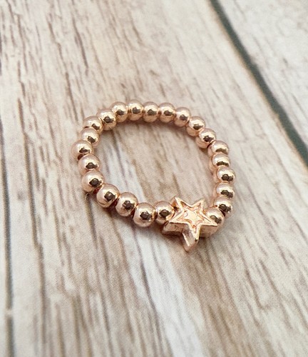 Rose gold ball beaded - beaded, stretch