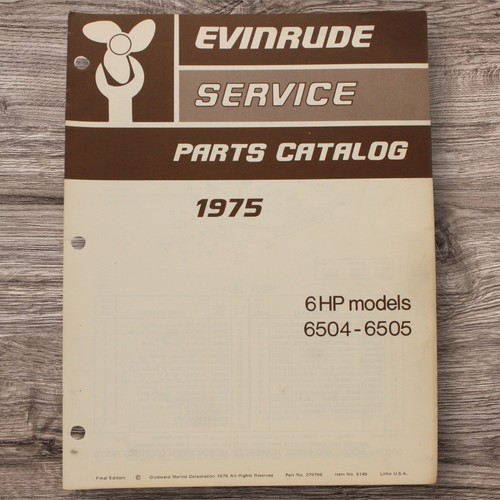 1975 evinrude models 6504 - hp,
