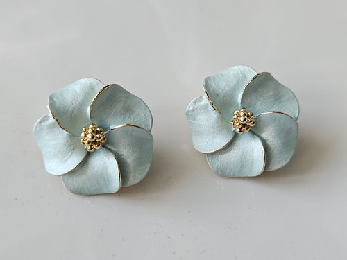 Vintage light blue flower - vintage,