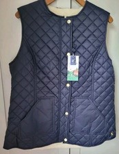 Joules Womens Haylock Reversible Quilt Gilet - Marine Navy size 20 BNWT 