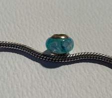 Genuine Lovelinks Charm 925 Sterling Silver Turquoise Murano Glass Bead