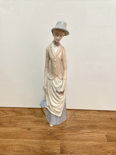 Elegant lady figurine holding - lady,