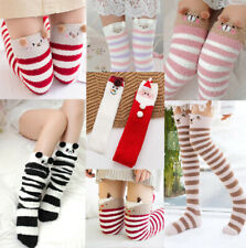 Novelty Over Knee Fluffy Animal Socks Warm Soft Cosy Bed Socks + Santa/Snowman 