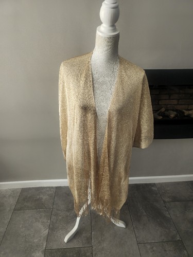 Ladies gold fringe cover - gold, up