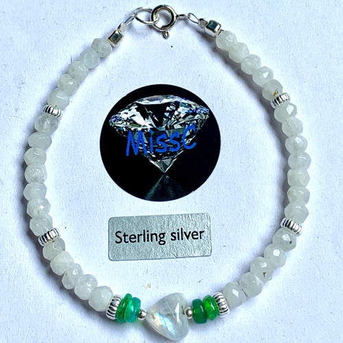 Rainbow moonstone heart and - moonstone,