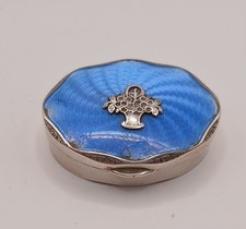 Vintage Guilloché Enamel Pill