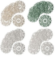 Floral Lace Round Doilies Pack of 6 Traditional Doyleys Vintage Home Table Mat
