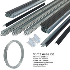 10m2 black suspended - black, ceiling