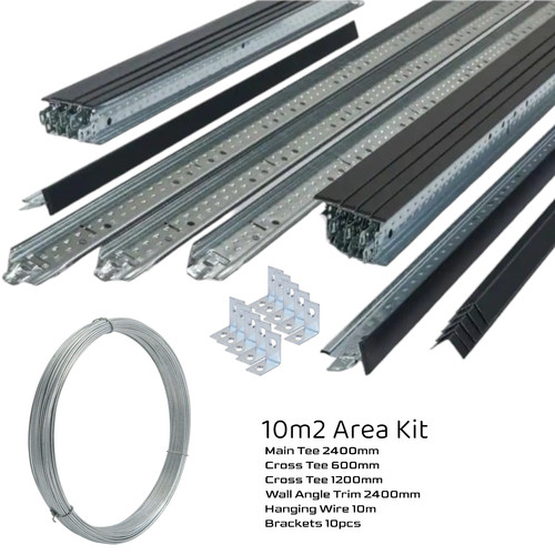 10m2 black suspended ceiling - suspended,
